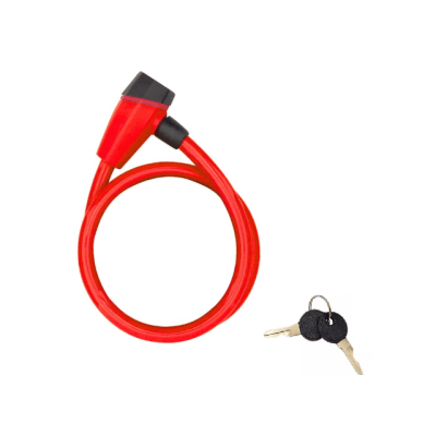 Cadena para bicicleta c/2 llaves 80cm rojo