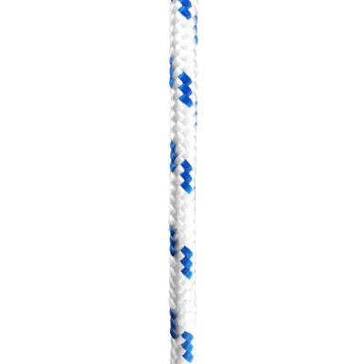 Cuerda trenzada 4mm blanco/azul 1 metro