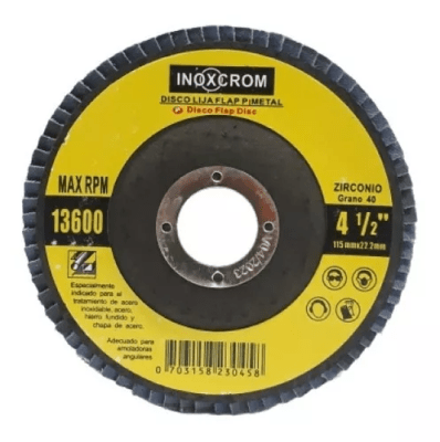 Disco traslapado 4 1/2'' G-120 Inoxcrom (disco flap)
