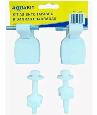 Tornillos para tapa asiento W.C bisagras cuadradas Aquakit