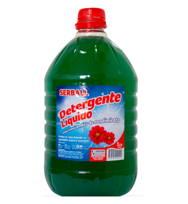 Detergente liquido 5 litros Serball verde1