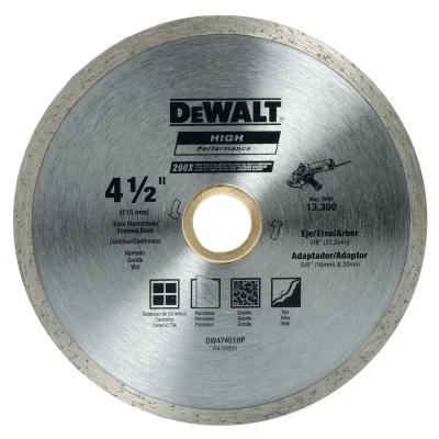 Disco diamantado continuo 4 1/2'' Dewalt1