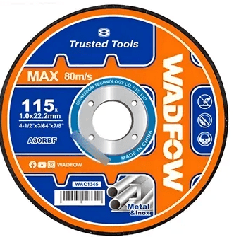Disco de corte 4 1/2'' fierro y ac. inox Wadfow