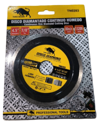 Disco diamantado continuo liso 4 1/2'' Toro Negro1