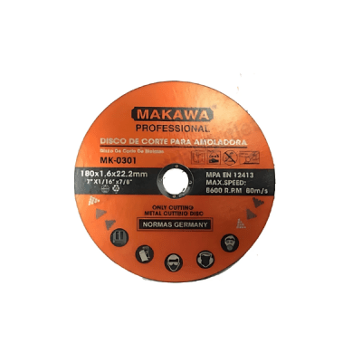 Disco de corte 4 1/2'' ac. inox Makawa1