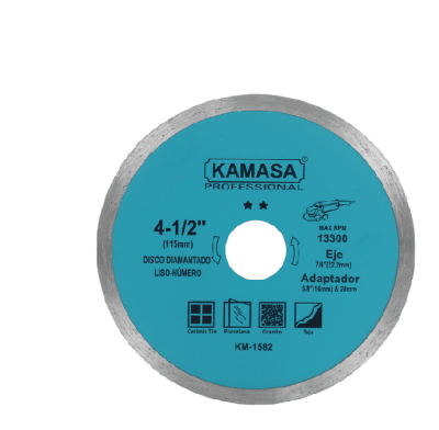 Disco diamantado continuo liso 4 1/2'' Kamasa1