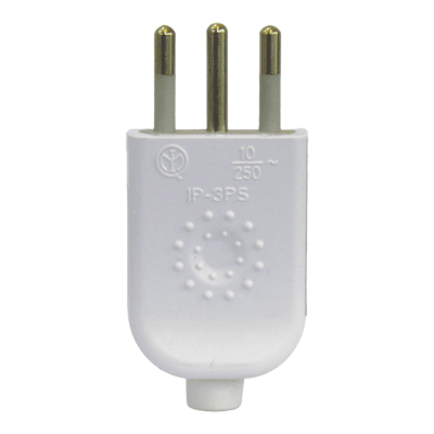 Enchufe macho volante 2P+T 10A 250V blanco1