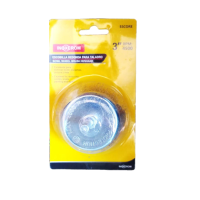 Escobilla redonda 3'' para taladro