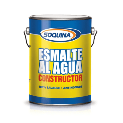 Esmalte al agua blanco Constructor 1gl. Soquina