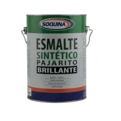 Esmalte sintetico negro brillante 1/8 gl. Soquina (400cc)1