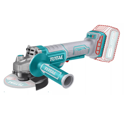 Esmeril angular inalambrico 20V 4 1/2'' hombre muerto sin bateria sin cargador TAGLI211156 Total1