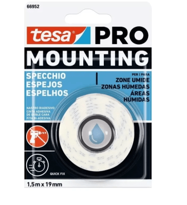 Cinta doble cara espejo 1.5mx19mm Tesa1
