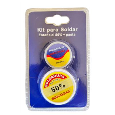 Kit para soldar estaño 50% + pasta1