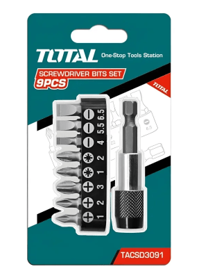 Set puntas Phillips 9 piezas Total