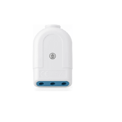 Enchufe hembra volante 2P+T 10A 250V blanco