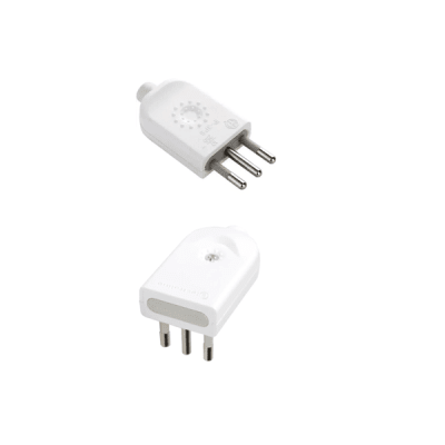 Enchufe macho volante 2P+T 2 posiciones blanco1
