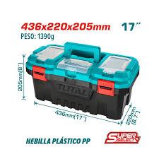 Caja para herramientas plastica 17'' 15 kg. Total1
