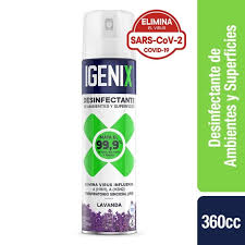Desinfectante aerosol Igenix lavanda 360cc