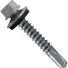Tornillo Autoperforante hexagonal #12x2'' c/golilla 1 unidad1
