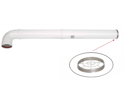 Kit ducto calefon Ø80cm tiro forzado largo 2x50cm