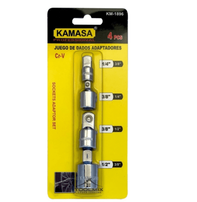 Juego de adaptadores para dados 4 pzas Kamasa