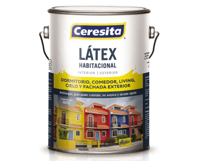 Latex habitacional interior/exterior blanco 1/4gl. Ceresita
