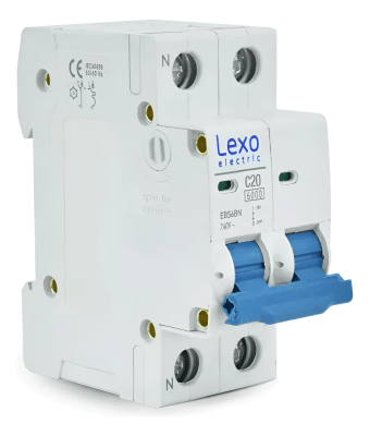 Interruptor automatico 2X20A C 6K Lexo