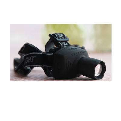Linterna frontal LED con Zoom telescópico sin baterias