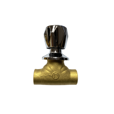 LLave de paso bronce 3/4'' con campana cromada Dimaflow