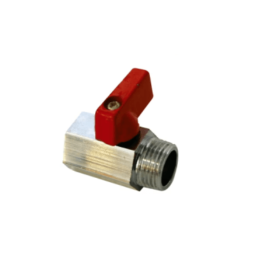 Mini valvula de bola 1/2'' HI-HE roja