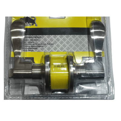 Cerradura de dormitorio c/3 llaves cromado Toro Negro