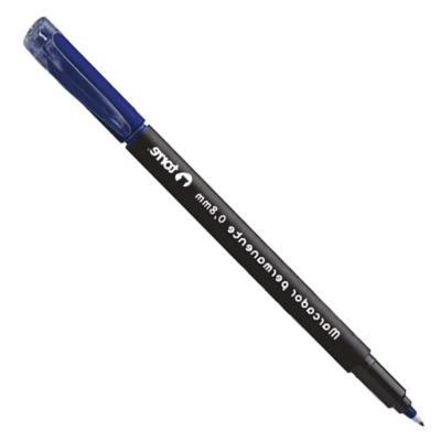 Marcador permanente azul punta fina