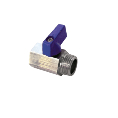 Mini valvula de bola 1/2'' HI-HE azul