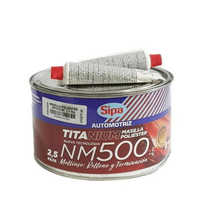 Masilla poliester Titanium NM500 1 kg. con catalizador Sipa (masilla magica)