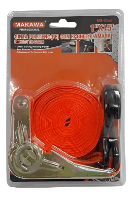 Eslinga con rachet 1'' 4.5 metros Makawa1
