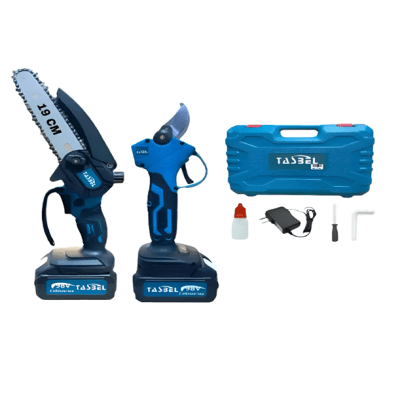Combo motosierra + tijera  2 baterias 1 cargador Tasbel