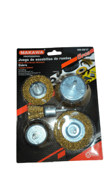 Set de gratas de acero para taladro 5 pzas Makawa
