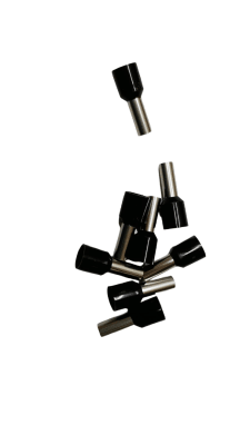 Terminal electrico ferrul 7AWG (10mm) negro 100 unidades