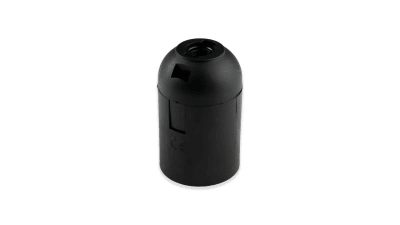 Portalampara roscable E27 negro (soquete lampara)1