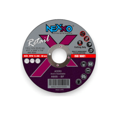 Disco de corte 4 1/2'' x 1mm acero inoxidable