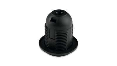 Portalampara plastico E27 anillo negro (soquete lampara)1