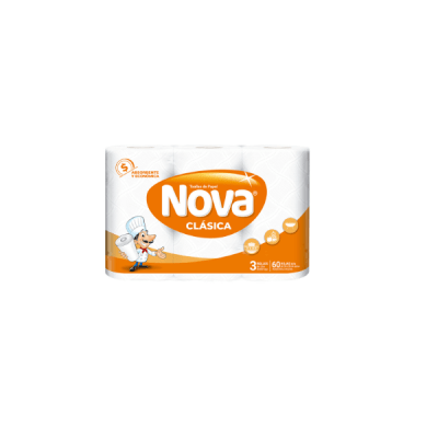 Papel secante Nova Clásica 3 rollos 12m