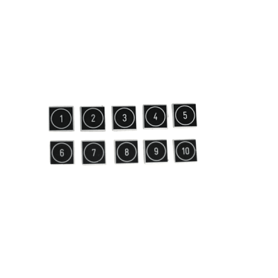 Rotulo lamicoide adhesivo numeros 15x15 1 unidad