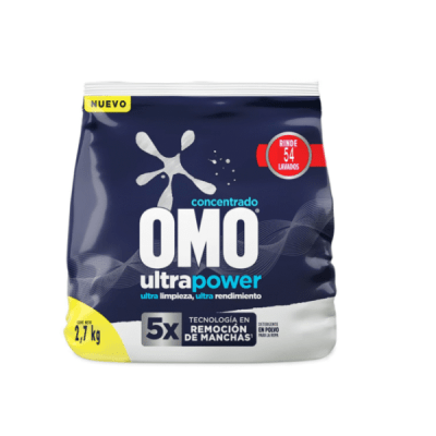 Detergente en polvo Omo Ultra Power 2.7 Kg