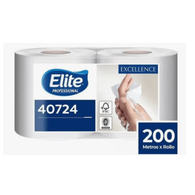 Toalla de papel 2 rollos doble hoja 200m Elite1