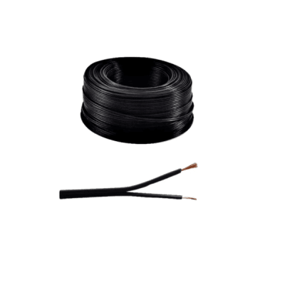 Cable paralelo 2x14 AWG negro 1 metro
