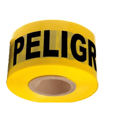 Cinta peligro amarilla/negra 48mm x 100 metros