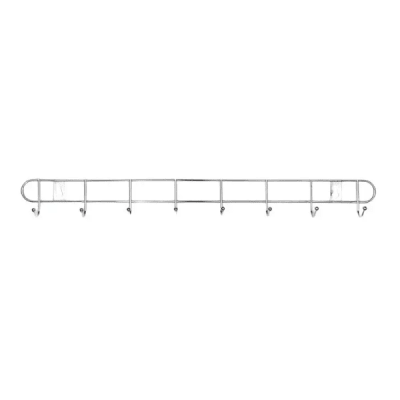 Perchero pared 8 ganchos cromado