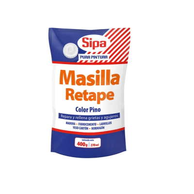 Masilla retape pino 400 gr. Sipa1