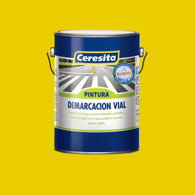 Pintura demarcación víal 1 galón amarillo Ceresita